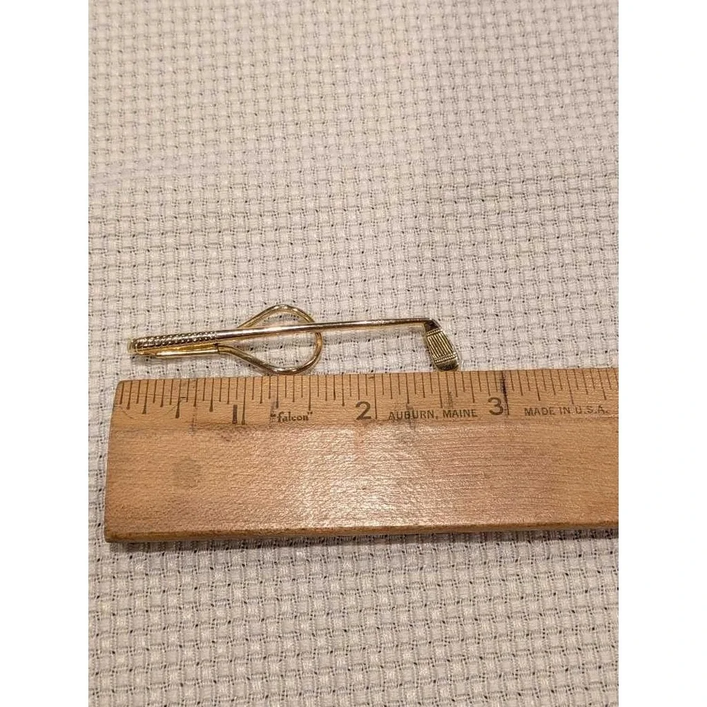 Gold Tone‎ Golf Club Tie Clip Bar Mens Fashion Accessory Holder